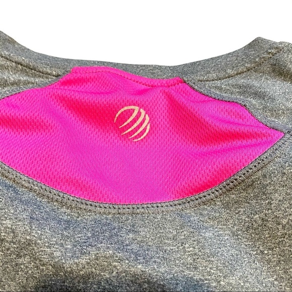 MPG Athletic Tee Vented Ruffle Detail Gray/Pink Women’s S Small - Picture 7 of 8